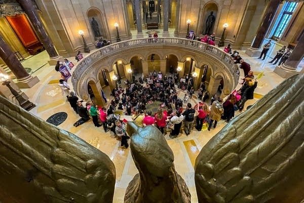 Pro-life and pro-choice advocates gather at the Capitol