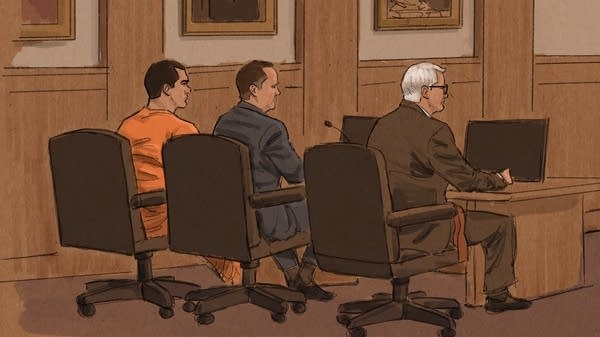 A sketch of a pretrial hearing