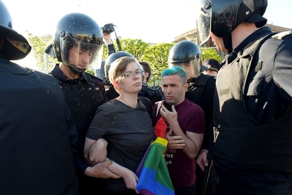 A person being arrested