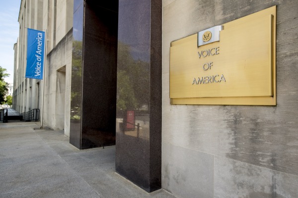 The Voice of America building in Washington, D.C., is seen on June 15, 2020.