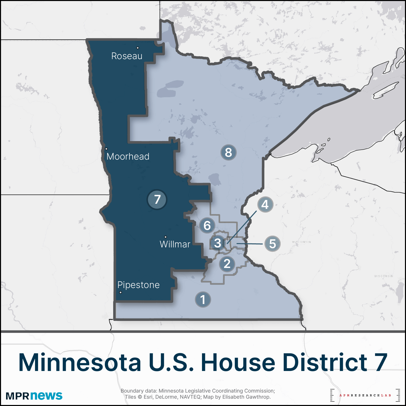 Version 2 Map of Minnesota US house district 7