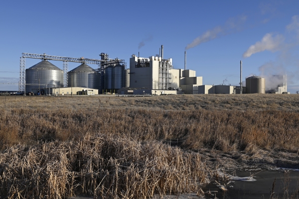 CASSELTON, ND - March 07, 2025: The North Dakota Soybean Processors plant near Casselton, ND. North Dakota farmers are worried about looming tariffs and a possible trade war with China in the coming months.