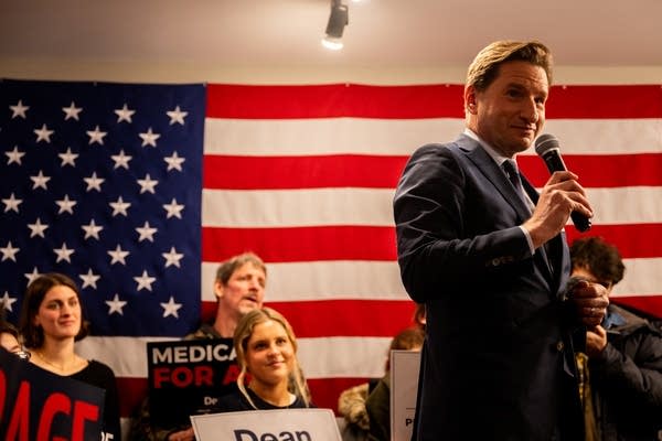 A man speaks to a crowd