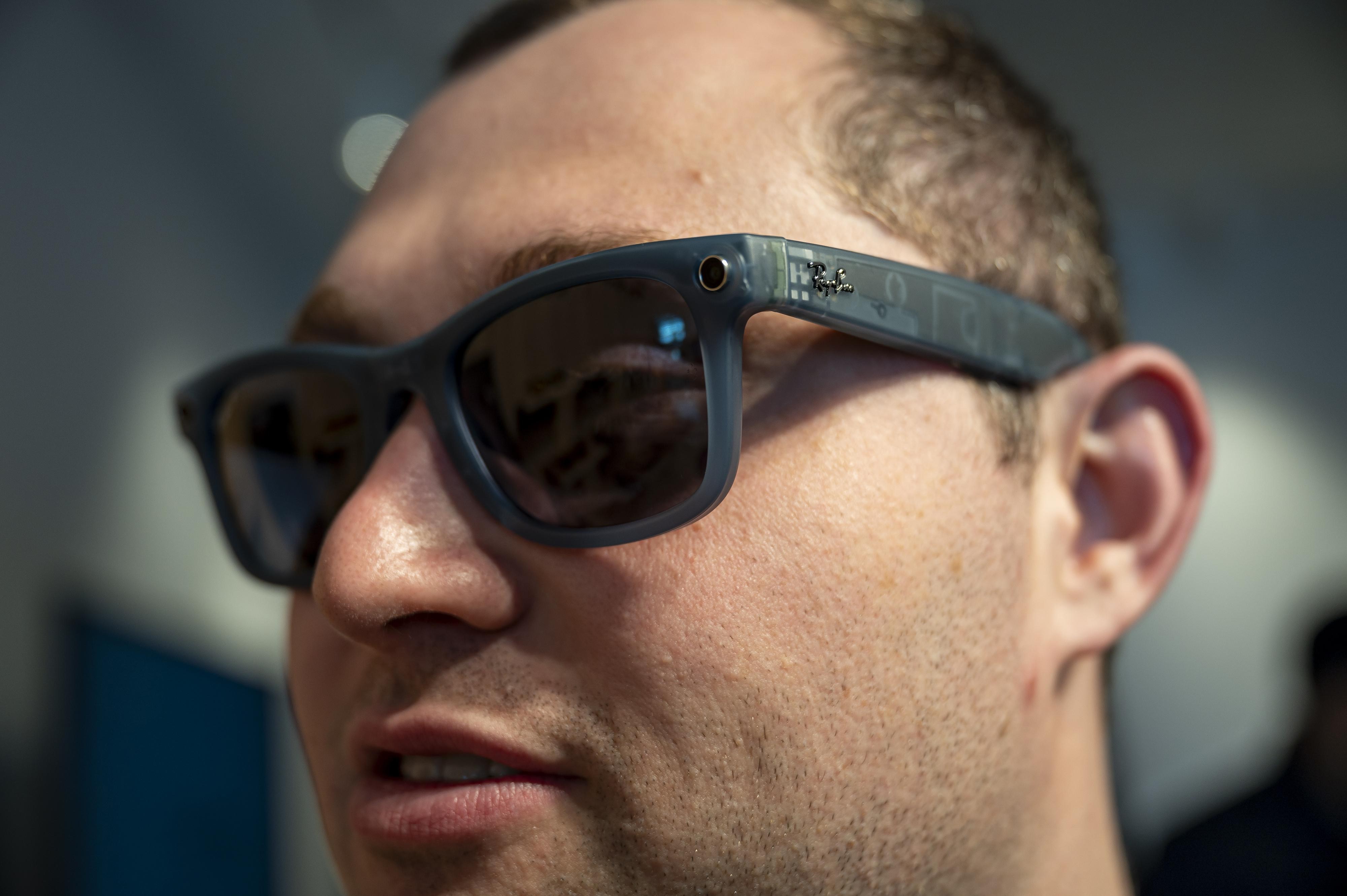 A photo of someone wearing Meta glasses