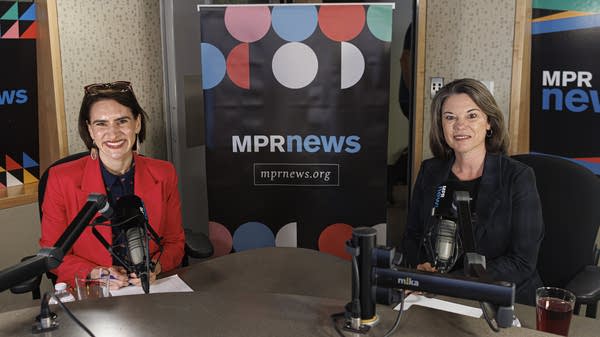 U.S. Rep. Angie Craig, left, and Minnesota Lt. Gov. Peggy Flanagan