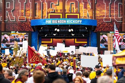 Fans look on during the Big Noon Kickoff show