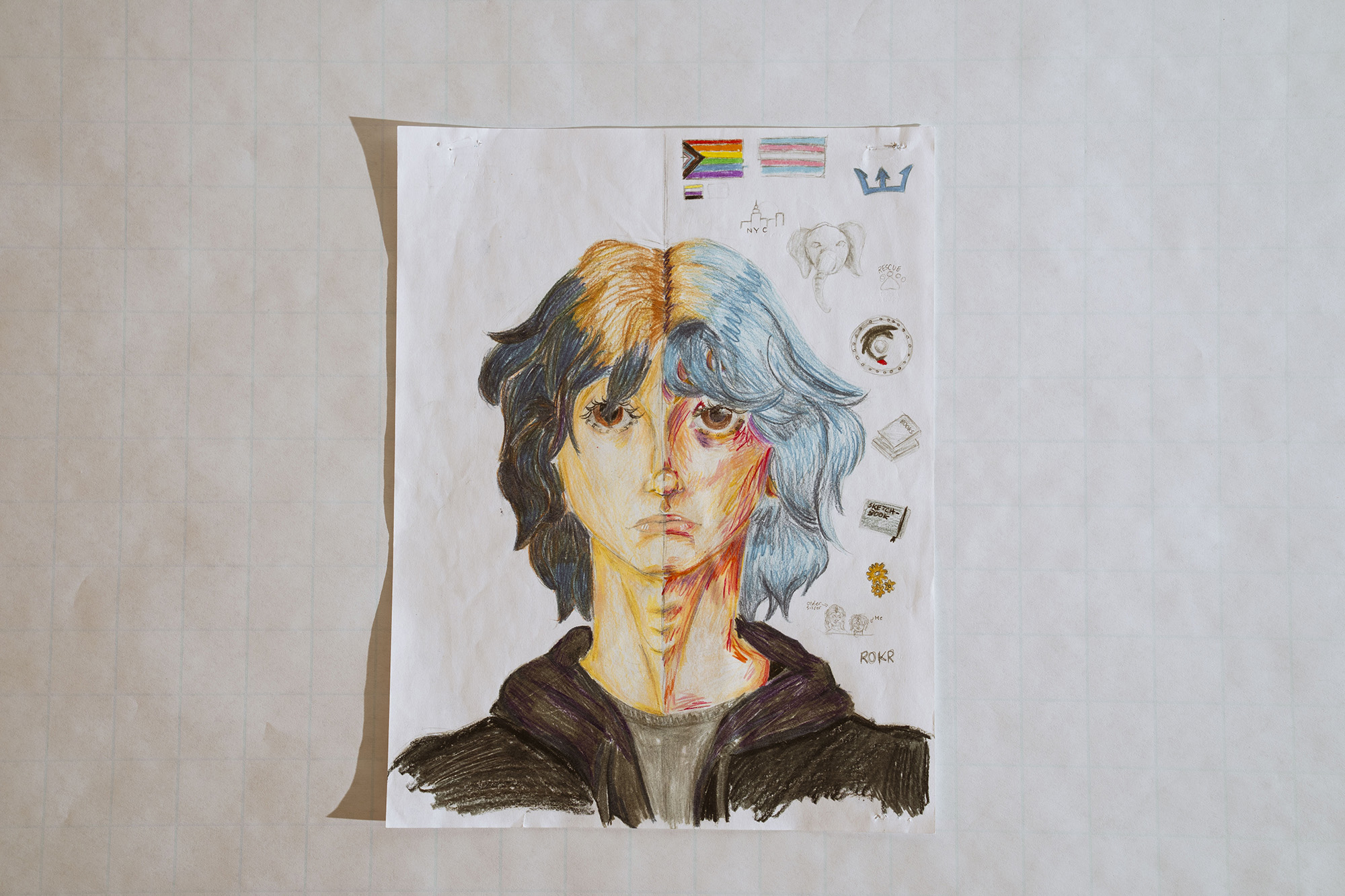 A student self-portrait.
